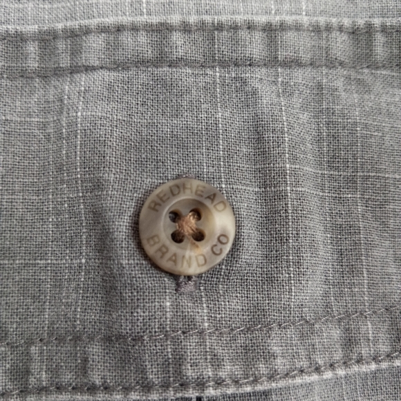 Red Head Brand Co. Grey Outdoor Sportsman Buttondown Shirt,  Size Large - Picture 4 of 8